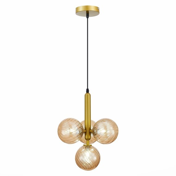 SLE220323-04 Светильник подвесной Золото/Янтарный G9 4*5W 4000K SALERNO