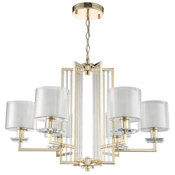 Люстра Crystal Lux NICOLAS SP-PL6 GOLD/WHITE