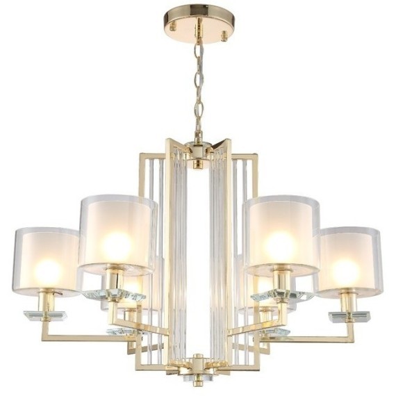 Люстра Crystal Lux NICOLAS SP-PL6 GOLD/WHITE
