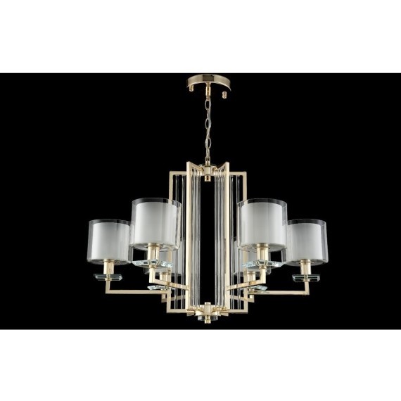 Люстра Crystal Lux NICOLAS SP-PL6 GOLD/WHITE
