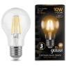 102802110 Лампа Gauss LED Filament A60 E27 10W 930lm 2700К 1/10/40