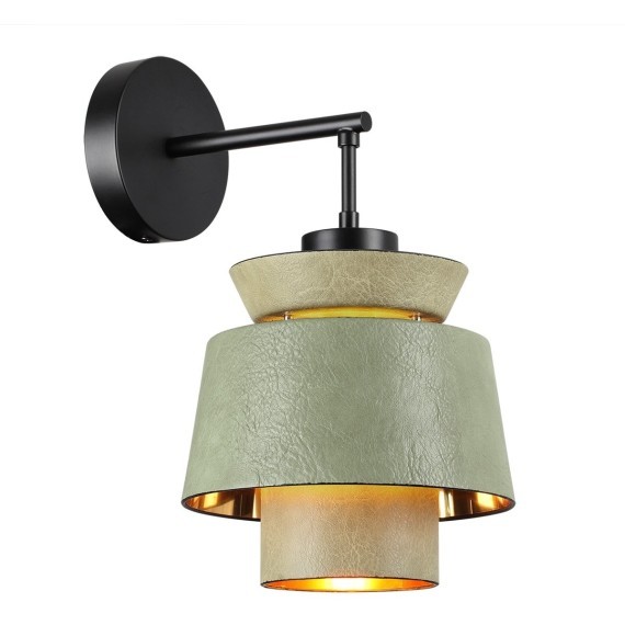 4992/1WA PENDANT ODL24 401 черный/зеленый/золотой/металл/экокожа Бра E14 1*40W KRESSA