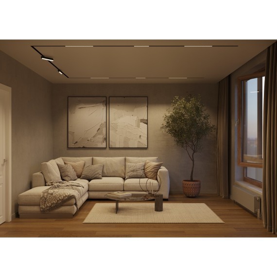 DK8001-BK Трековый магнитный светодиодный SMART (TUYA, Алиса, Wi-Fi, пам. настроек) светильник Denkirs SMART 220V CRI90+ 3000-6000К 800Лм 24° 9Вт