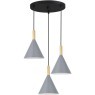 SLE1255-433-03 Светильник подвесной Черный/Серый E27 3*40W ARKET
