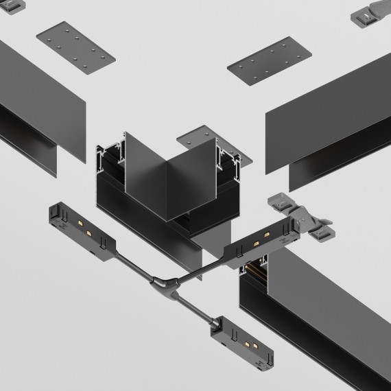 Т-коннектор для накладных шинопроводов Maytoni Gravity TRA010CT-41B