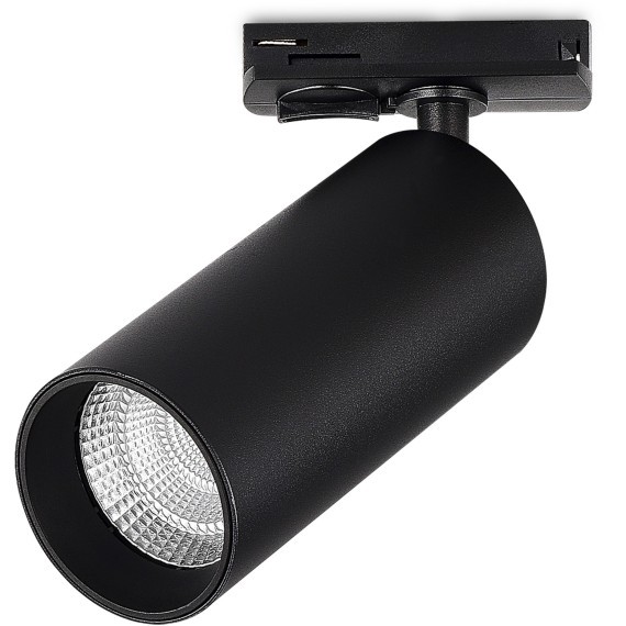 ST382.436.10.TRIAC Св-к трек. Черный LED 1*10W 3000K 900Lm Ra90 24 IP20 DxH- 220V Однофазная трековая система