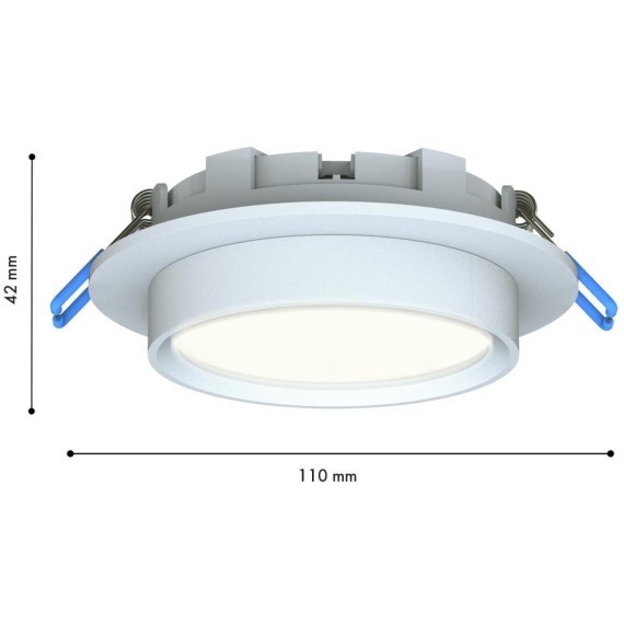 4672-1U, уличный светильник, D110xH42, cutout:D95, 1xGX53LEDx15W, IP44, excluded