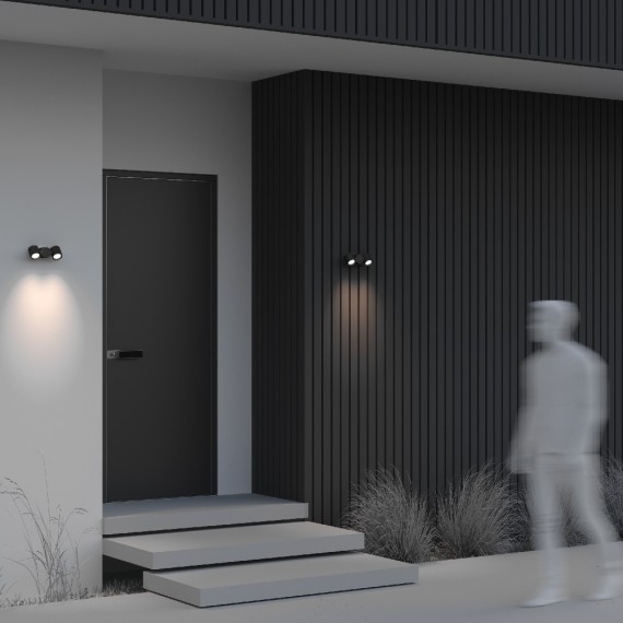 Уличный настенный спот влагозащищенный Outdoor O010WL-02B