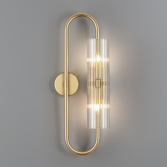 6560/2W SUSPENTIONI LN24 золотой/прозрачный/металл/стекло Бра G9 2*20W 220V TORONTO