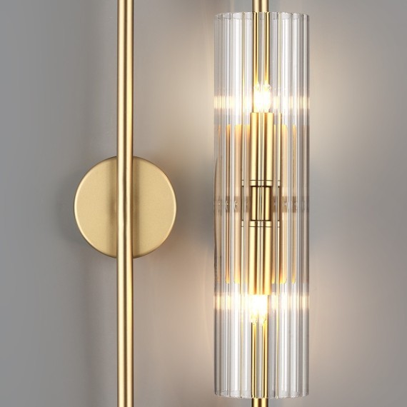 6560/2W SUSPENTIONI LN24 золотой/прозрачный/металл/стекло Бра G9 2*20W 220V TORONTO