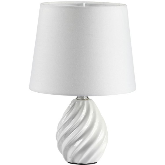 8143/1T MODERNI LN25 белый, керамика/текстиль Настольная лампа Е27 1*60W 220V KEILA