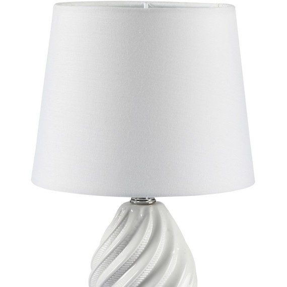 8143/1T MODERNI LN25 белый, керамика/текстиль Настольная лампа Е27 1*60W 220V KEILA
