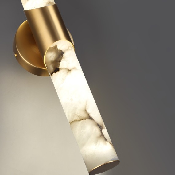 6672/12WL L-VISION ODL24 123 Настенный светильник латунь/металл/алебастр IP20 LED 12W 540Лм 3000K/4000K MARBELLA