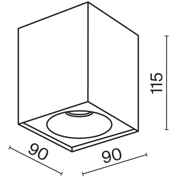 Уличный потолочный светильник Maytoni C030CL-01W Zoom IP65 под лампу 1xGU10 50W