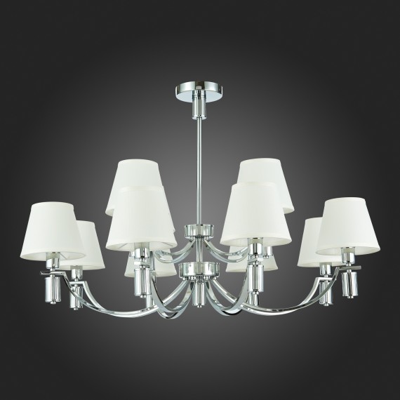 SLE111303-12 Светильник подвесной Хром/Белый E14 12*40W MONZA