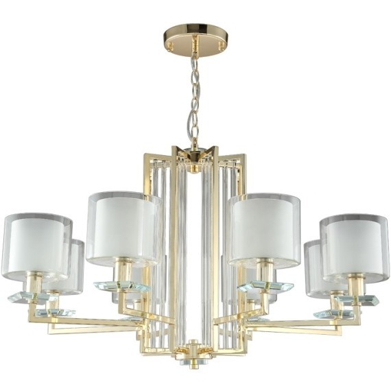 Люстра Crystal Lux NICOLAS SP-PL8 GOLD/WHITE