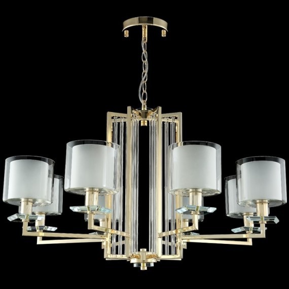 Люстра Crystal Lux NICOLAS SP-PL8 GOLD/WHITE