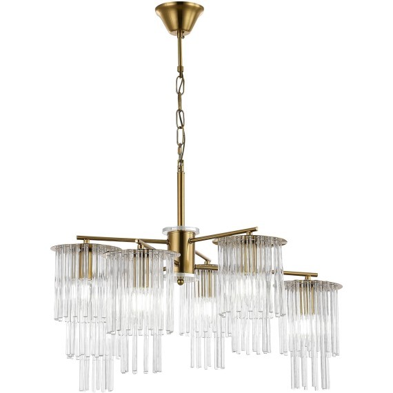 SLE1122-303-06 Светильник подвесной Латунь/Прозрачный E14 6*40W LYNDEN