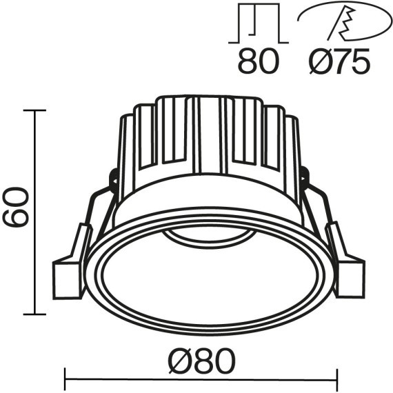 Встраиваемый светильник Technical DL058-12W-DTW-B