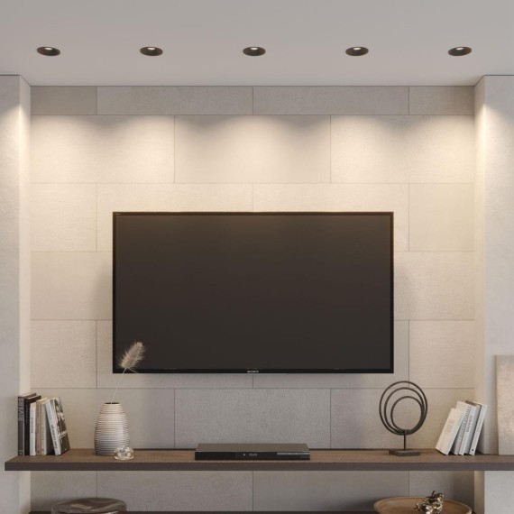 359855 Черный встраиваемый светильник с перекл. цветовой темп. и антибликовым фильтром 18Вт 1530Лм 2700;3200;4000К UGR19 CRI90 36° IP20 Novotech NOVA