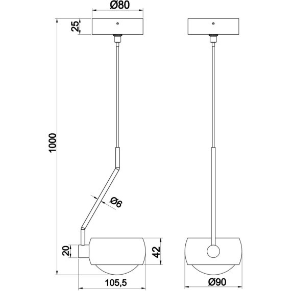 Подвесной светильник Technical MOD072PL-L8W3K