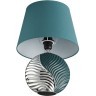 8140/1T MODERNI LN25 бирюзовый/серебро, керамика/текстиль Настольная лампа Е27 1*60W 220V TAPALA