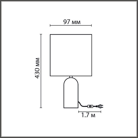 8146/1T MODERNI LN25 серый, керамика/текстиль Настольная лампа Е27 1*60W 220V AKIVI