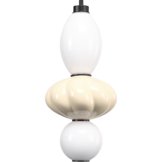 SL6134.413.01 Светильник подвесной ST-Luce черный/желтый, опаловый LED 1*18W 3000K FLORENTINI