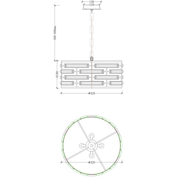 Подвесной светильник хрустальный Frontera MOD067PL-04CH