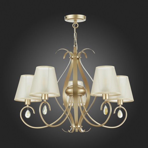 SLE111403-05 Светильник подвесной Шампань/Шампань E14 5*40W FOGGIA