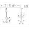 SLE111403-05 Светильник подвесной Шампань/Шампань E14 5*40W FOGGIA