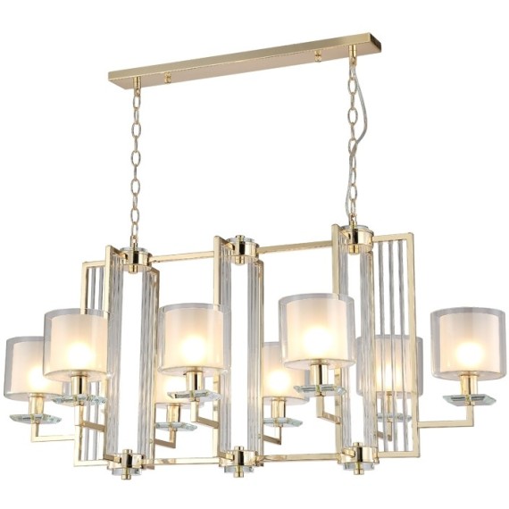 Люстра Crystal Lux NICOLAS SP8 L1000 GOLD/WHITE