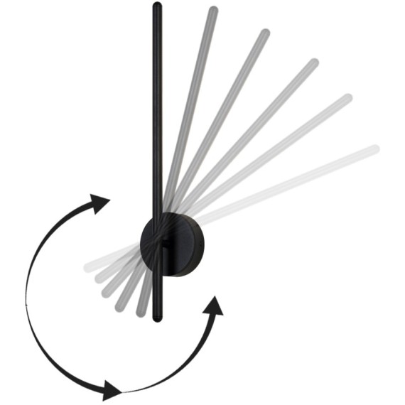 Поворотный настенный светильник Crystal Lux VERDE AP L500 BLACK