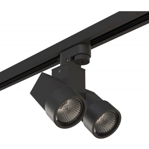 Однофазный двужильный трековый светильник Lightstar A1T051037 Illumo X2 под сменную лампу GU10