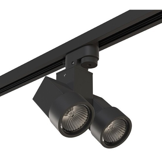 Однофазный двужильный трековый светильник Lightstar A1T051037 Illumo X2 под сменную лампу GU10