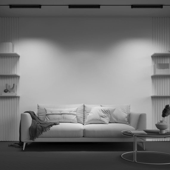 Однофазный двужильный светодиодный трековый светильник Maytoni Unity TR010-1-20W3K-M-B Points Rot 3000К 1500Лм CRI90+ 36° 20Вт