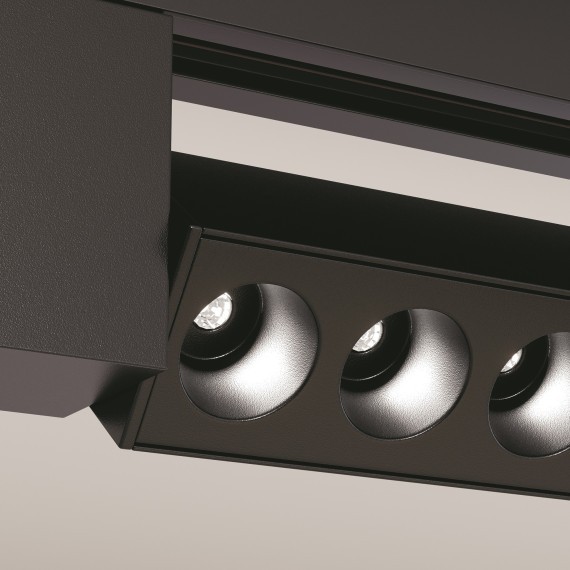 Однофазный двужильный светодиодный трековый светильник Maytoni Unity TR010-1-20W3K-M-B Points Rot 3000К 1500Лм CRI90+ 36° 20Вт