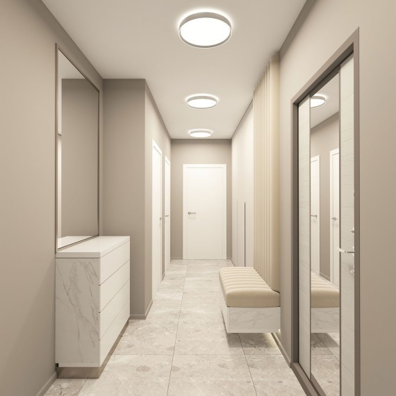 DK6510-WH/1 Накладной светильник, LED, 40W, IP 20, 3000K - 6500K, белый, металл, полимер