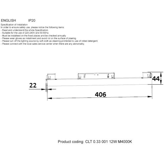 Светильник трековый магнитный Crystal Lux CLT 0.33 001 12W WH M4000K 1409/341