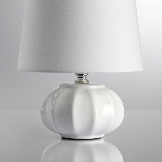 8145/1T MODERNI LN25 белый, керамика/текстиль Настольная лампа Е27 1*60W 220V HAMA