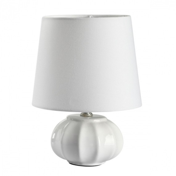 8145/1T MODERNI LN25 белый, керамика/текстиль Настольная лампа Е27 1*60W 220V HAMA