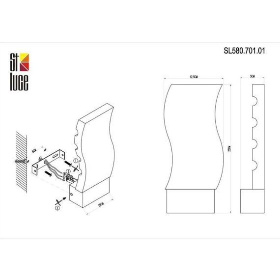 SL580.701.01 Светильник настенный ST-Luce Хром/Прозрачный LED 1*6W 4000K Настенные светильники