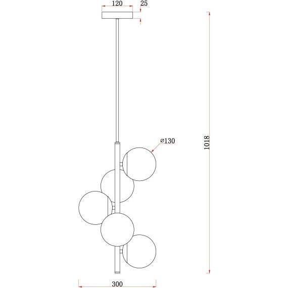 Подвесной светильник Freya FR5199PL-05BS1 Zing под лампы 5xE27 60W