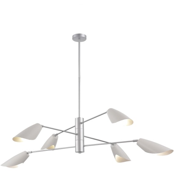 SLE1254-103-06 Светильник подвесной Серебристый/Белый E14 6*60W ALTON