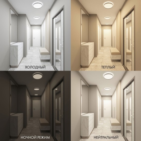 DK6511-WH/1 Накладной светильник, LED, 50W, IP 20, 3000K - 6500K, белый, металл, полимер