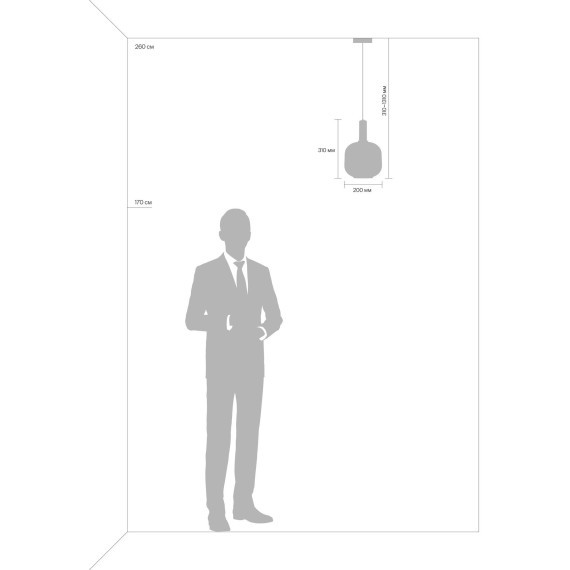 Подвесной светильник с 1 плафоном Freya FR8012PL-01AM Zelma под лампу 1xE27 40W