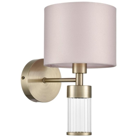 8109/1W MODERNI LN25 латунь титаниум/бежевый, металл/текстиль/стекло Бра E14 40W 220V DAMONA