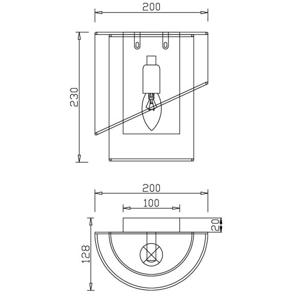 Бра Freya FR5171WL-01BS Earth под лампу 1xE14 40W