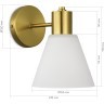 SLE1561-301-01 Светильник настенный Латунь/Белый E27 1*60W ARKI