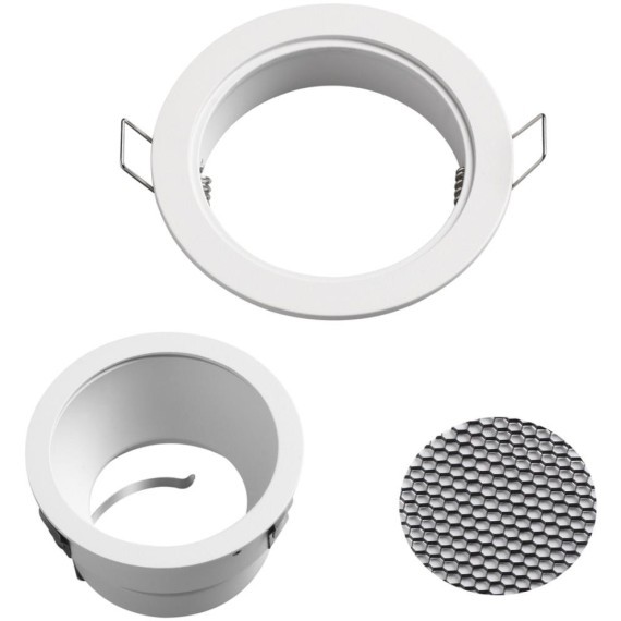 370999 Круглый белый встраиваемый светильник с антибликовым фильтром под лампу GU10 Novotech MORUS WIR 